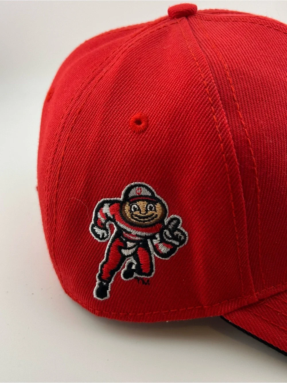 Ohio State Buckeyes Brutus Red Adjustable Hat Cap NCAA OSU Embroidered Football